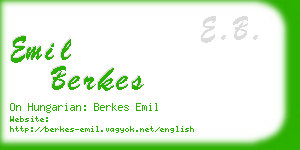 emil berkes business card